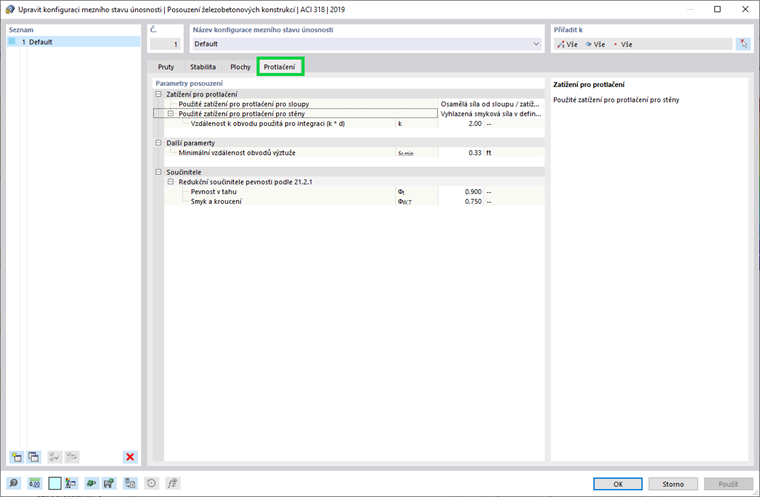 KB 001741 | Posouzení na protlačení v programu RFEM 6 podle ACI 318-19 a CSA A23.3-19