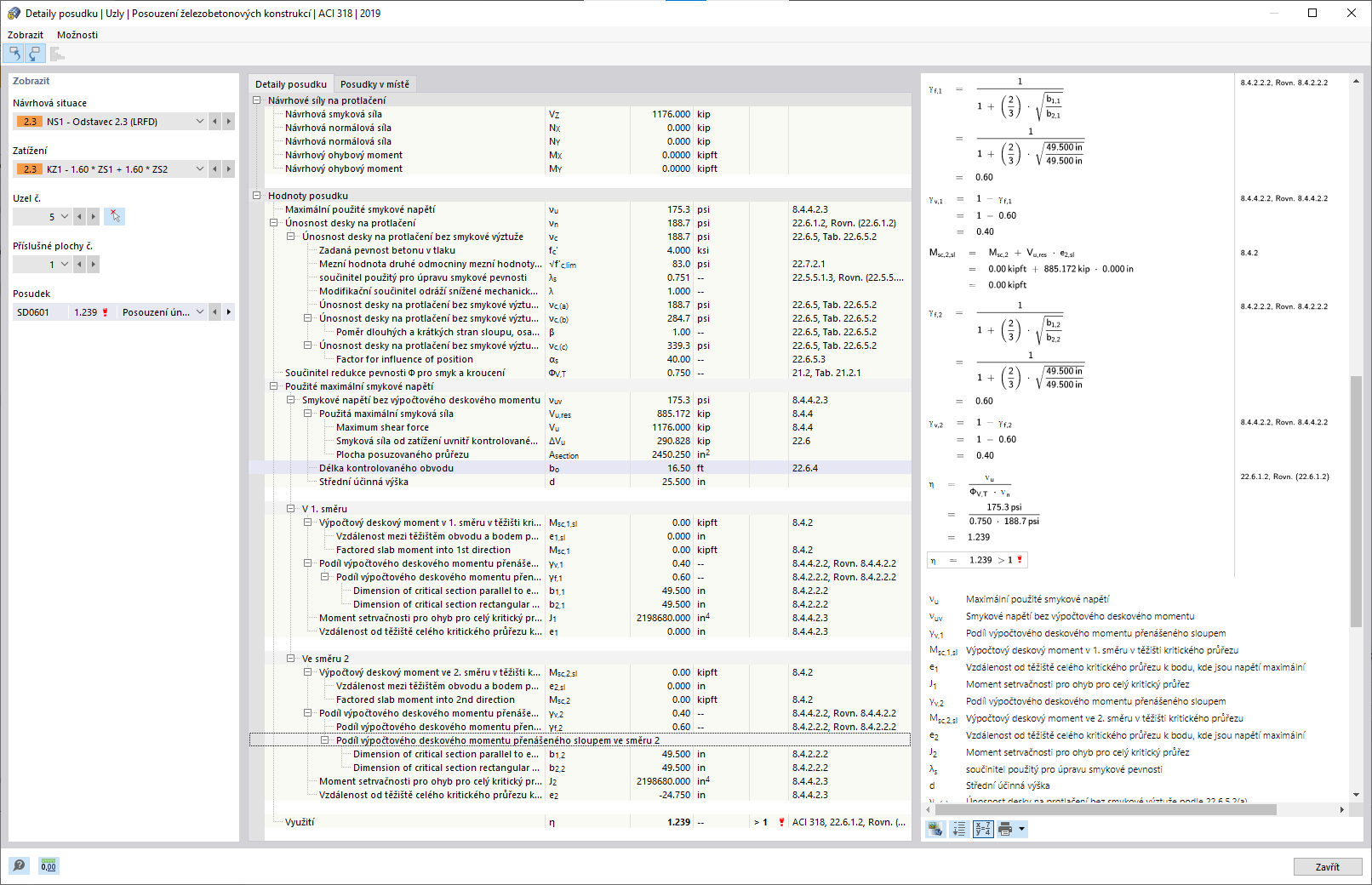 KB 001741 | Posouzení na protlačení v programu RFEM 6 podle ACI 318-19 a CSA A23.3-19