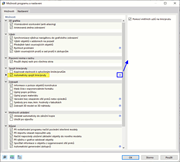 Dialog "Možnosti programu a nastavení"