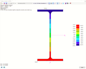 Posouzení oceli - rozdělení výsledků na průřezu