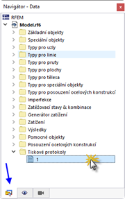 Otevření tiskového protokolu