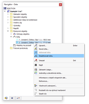 Individuální zobrazení a skrytí kót
