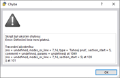 Chyba skriptu