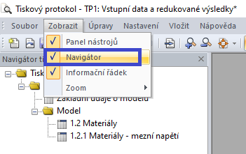 FAQ 005284 | Jak mohu zobrazit nebo skrýt navigátor tiskového protokolu?
