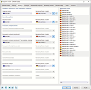 Dialogové okno "Nový Model - Základní údaje", záložka "Normy I"