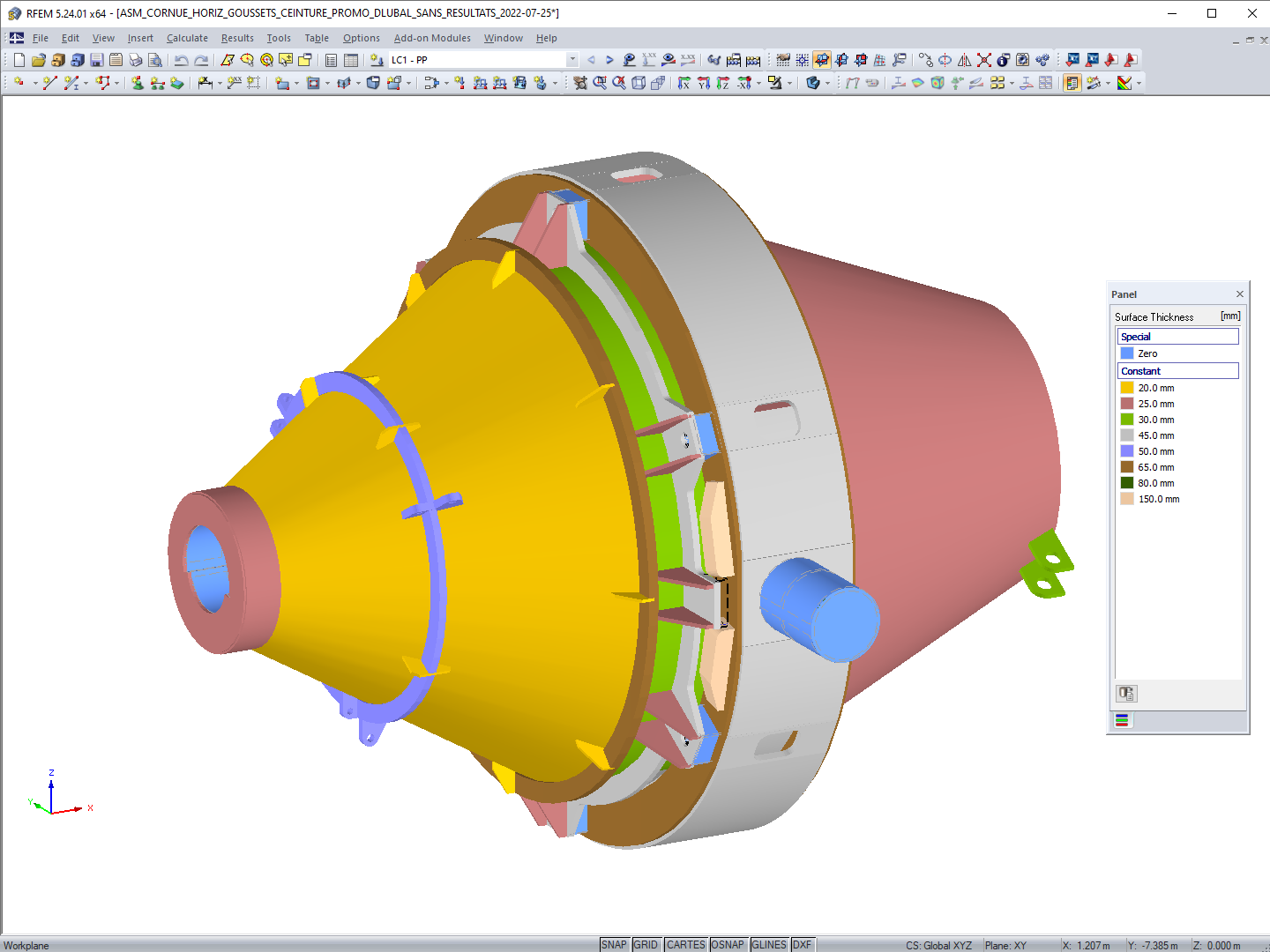 3D model konvertoru v programu RFEM (© ATI COM)