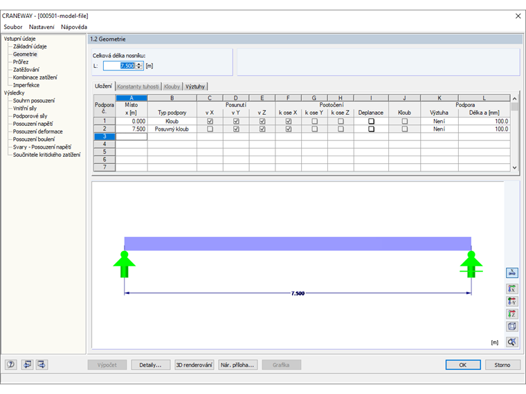 FAQ 005298 | Geometrie nosníku