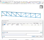 Globální parametry příhradového nosníku
