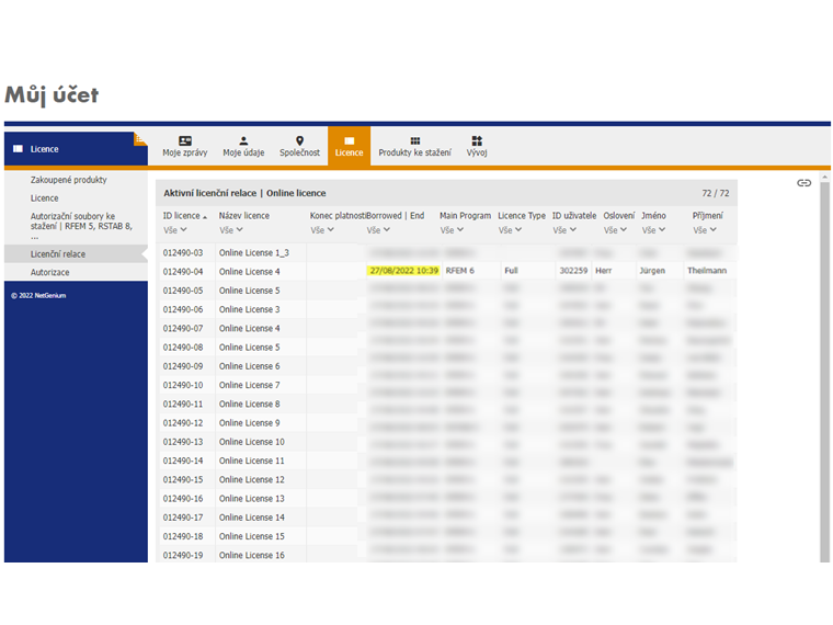 FAQ 005305 | V 12:39 (středoevropského letního času) jsem se přihlásil pomocí své online licence Dlubal. Chci si zabrat licenci na 24 hodin.