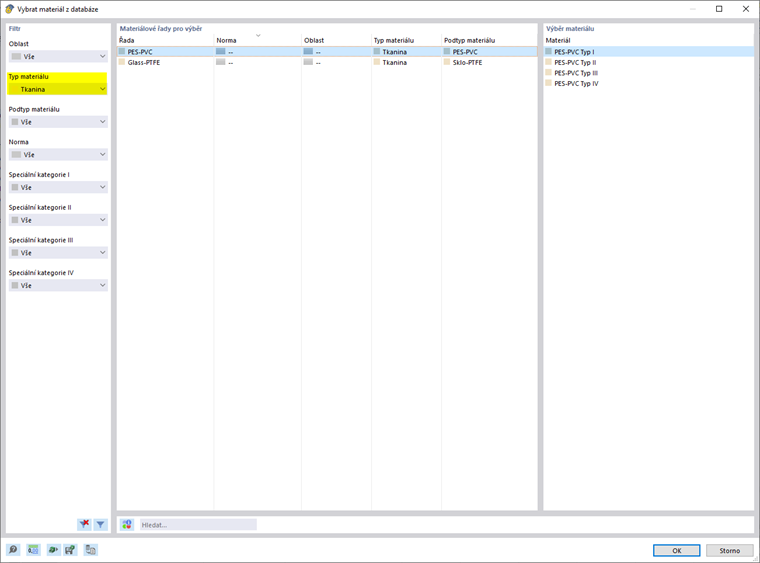 Materiál - typ materiálu: Tkanina
