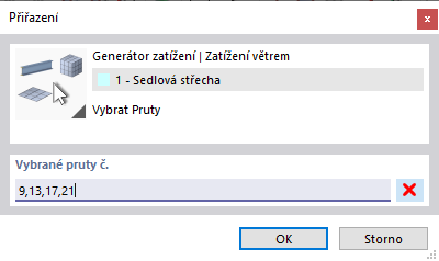 Zadání prutů bez zatížení