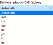 Výběr jednotky délky