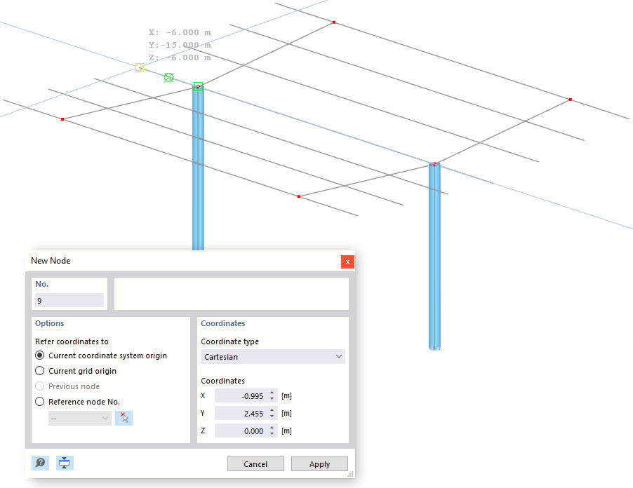 Použití hladiny na pozadí pro uzly a pruty