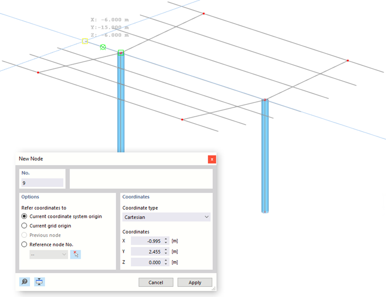 Použití hladiny na pozadí pro uzly a pruty