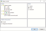 Dialog 'Vybrat v rovině'
