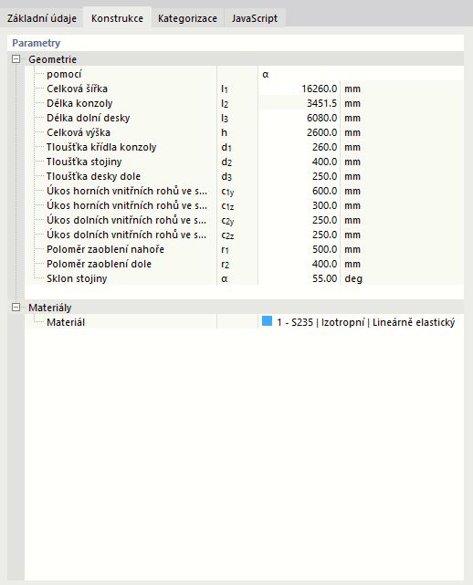 Přizpůsobení parametrů bloku