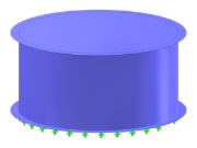 Ocelové kruhové silo s plochou střechou demonstrující průmyslový design a účinnost konstrukce.