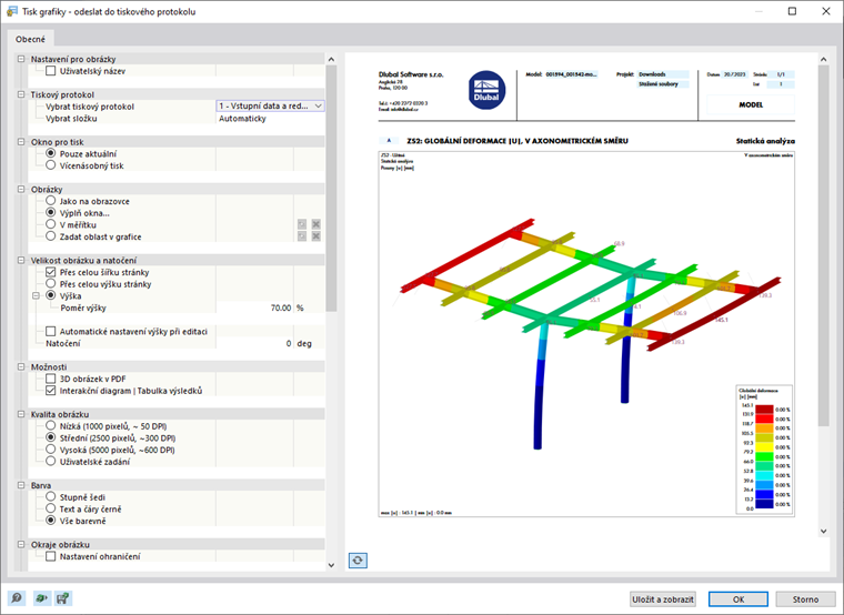Dialog "Tisk grafiky"