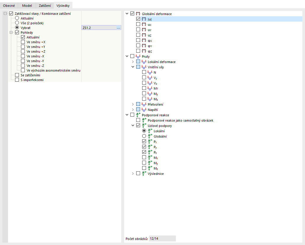 Definice výsledků pro vícenásobný tisk