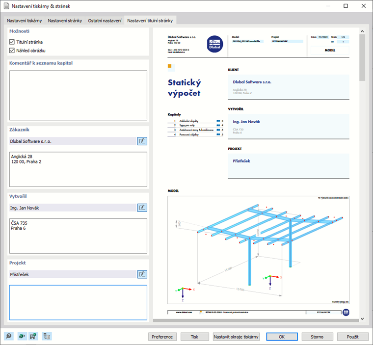 Úprava titulní stránky