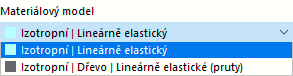 Výběr materiálového modelu