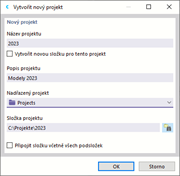 Založení nového projektu