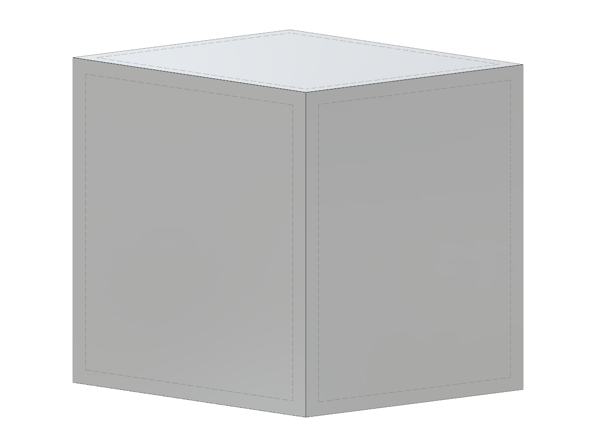 3D model kosočtverečného hranolu demonstrující geometrické vlastnosti a strukturální vztahy v inženýrské analýze.