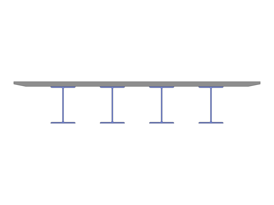 ID modelu 3248 | SCB001 | Ocelobetonový spřažený most