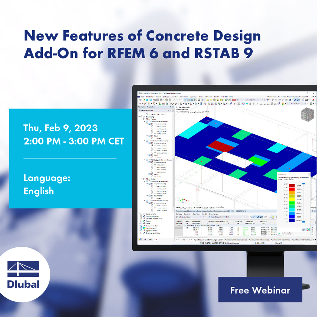 Nové funkce addonu Posouzení betonových konstrukcí pro RFEM 6 a RSTAB 9