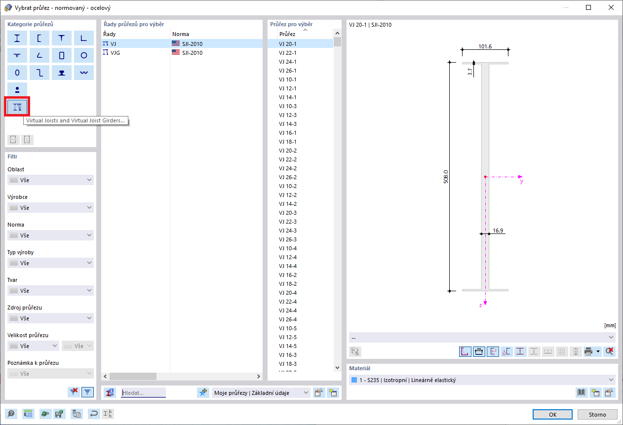 KB 001782 | Virtuální ocelové vazníky SJI