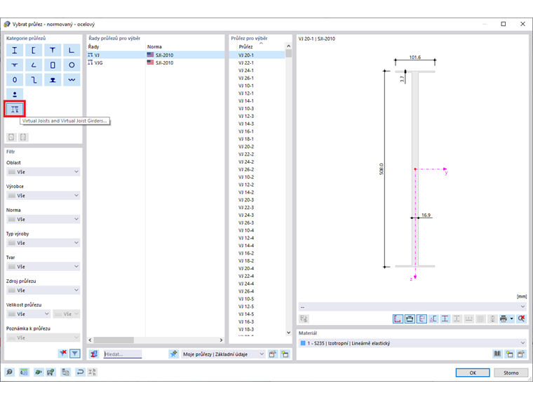 KB 001782 | Virtuální ocelové vazníky SJI