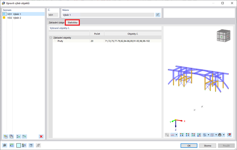 Statistika výběru objektů