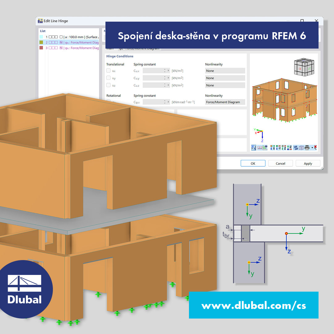 Spojení deska-stěna v programu RFEM 6