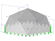 Model 001323 | FPC023-b (obecnější varianta k 034-FPC023-a) | Jehlanové skládané konstrukce. Ohýbané trojúhelníkové plochy. Polygonální půdorys s parametry