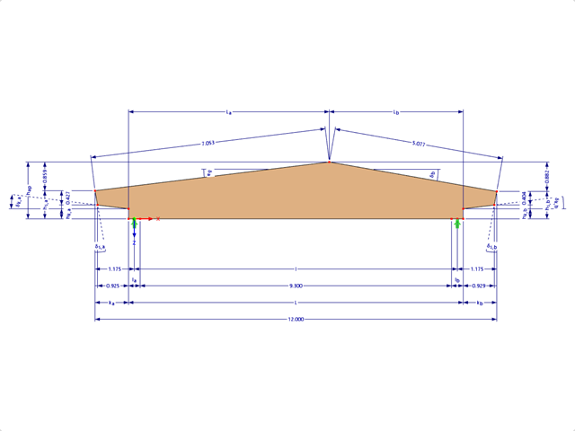 Model 001867 | GLB0308 | Lepený lamelový nosník s parametry