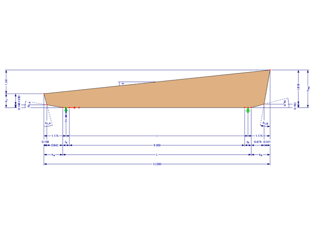 Model 002039 | GLB0203 | Lepený lamelový nosník s parametry