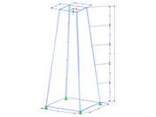 Model 002144 | TSR001 | Příhradový stožár | Obdélníkový půdorys s parametry