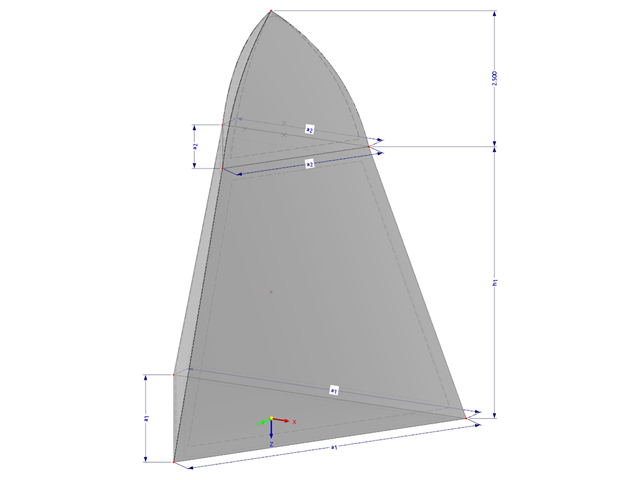 Model 002156 | SLD007p | S parabolickým obloukem na horní části s parametry