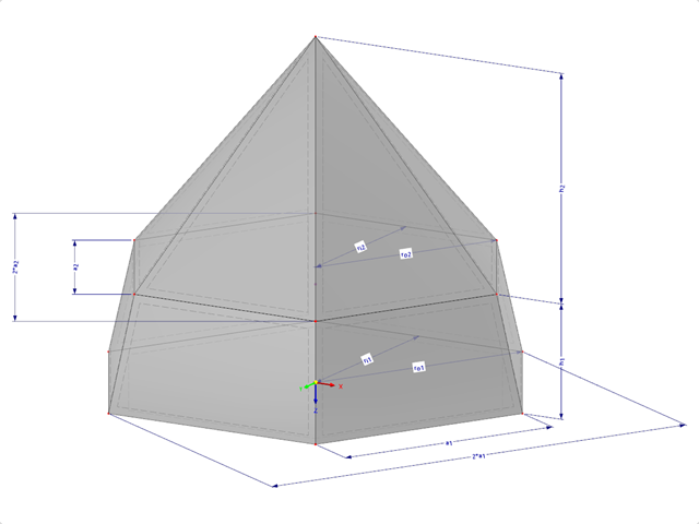 Model 002203 | SLD033 | Zadání pomocí délky okraje, poloměru kružnice vepsané nebo poloměru kružnice opsané. s parametry