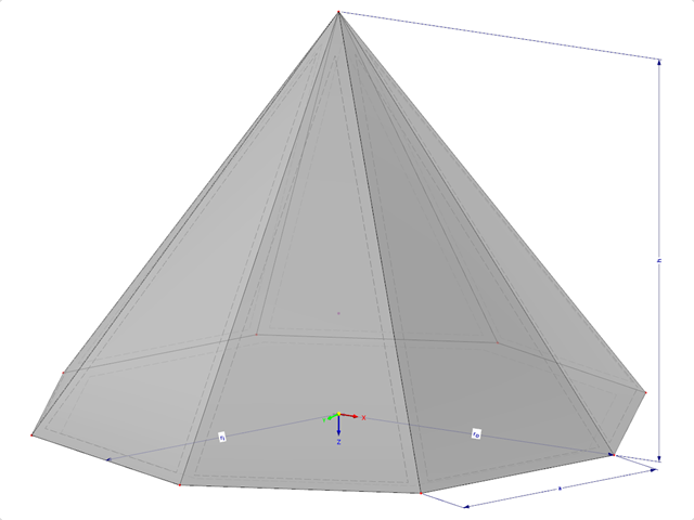Model 002209 | SLD041 | Zadání pomocí délky okraje, poloměru kružnice vepsané nebo poloměru kružnice opsané. s parametry
