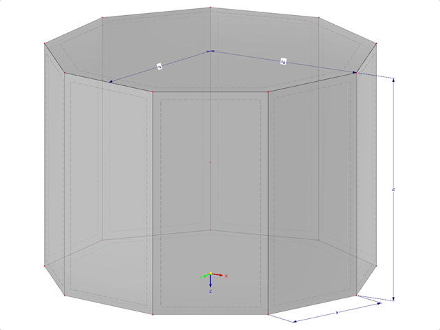 Model 002215 | SLD045 | Zadání pomocí počtu okrajů (9 a více), délky okraje, poloměru kružnice vepsané nebo poloměru kružnice opsané. s parametry