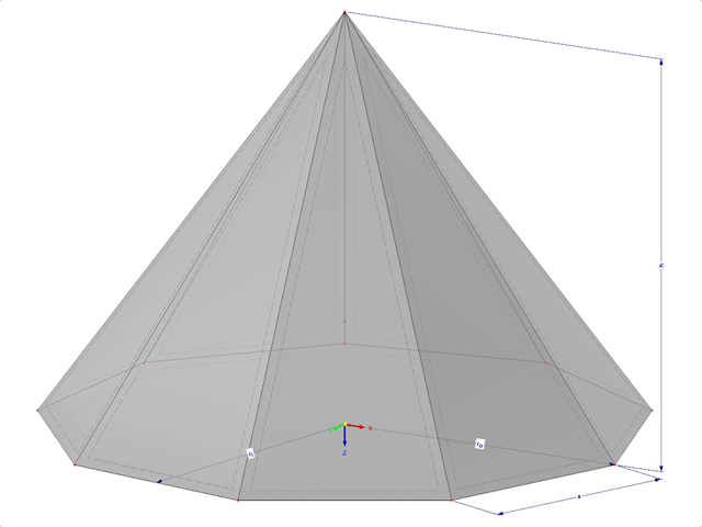 Model 002216 | SLD046 | Zadání pomocí počtu okrajů (9 a více), délky okraje, poloměru kružnice vepsané nebo poloměru kružnice opsané. s parametry