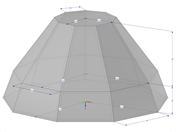 Model 002219 | SLD049 | Zadání pomocí počtu okrajů (9 a více), délky okraje, poloměru kružnice vepsané nebo poloměru kružnice opsané. s parametry