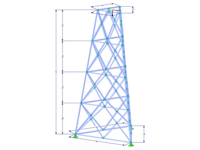 Model 002381 | TST063-b | Příhradový stožár s parametry