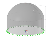 Model 003088 | SHD003 | Segmentová kupole na kruhové stěně s parametry