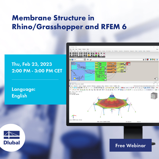 Membránová konstrukce v programech Rhino/Grasshopper a RFEM 6