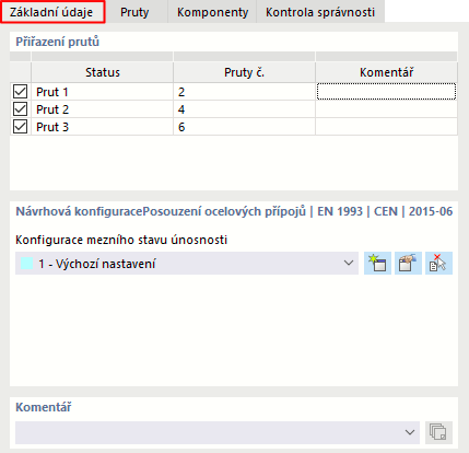 Záložka "Základní údaje".