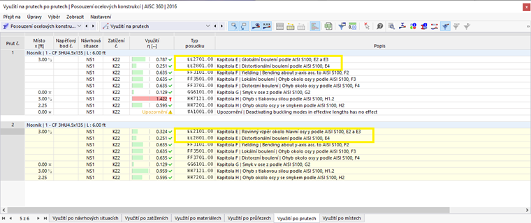 KB 001809 | Posouzení oceli tvarované za studena podle AISI v programu RFEM 6