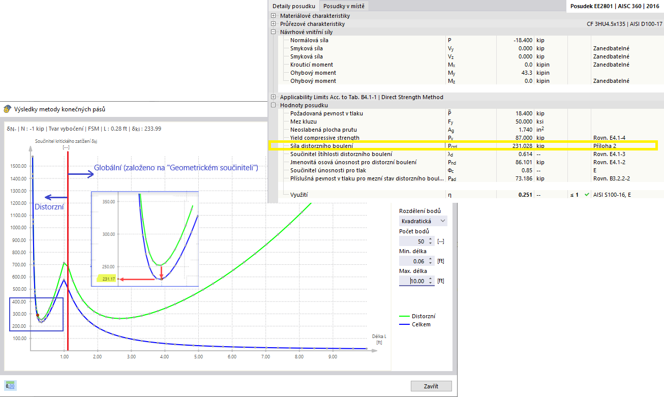 KB 001809 | Posouzení oceli tvarované za studena podle AISI v programu RFEM 6