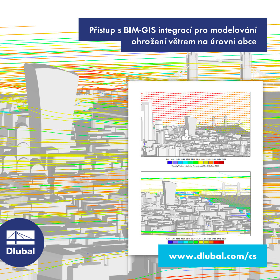 Přístup s BIM-GIS integrací pro modelování \n ohrožení větrem na úrovni obce